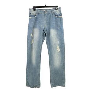 Jordan‎ Craig Jeans Mens 36x34 Blue Denim Distressed Straight Leg Casual City